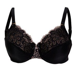 Set of 3! 36B Glamorise ELEGANCE Bra (CONVERTIBLE-STRAPS) Lace BLACK NEW